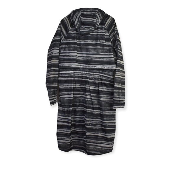 Lululemon Assemblage Jacket M Womens Stripe Rain Snap Button Lab Hoodie Pockets - Picture 10 of 11